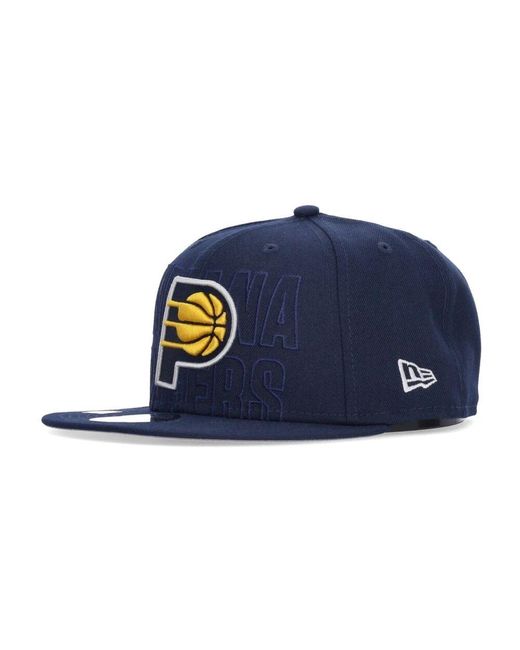 KTZ Blue Indiana Pacers Flache Schirm Snapback Kappe