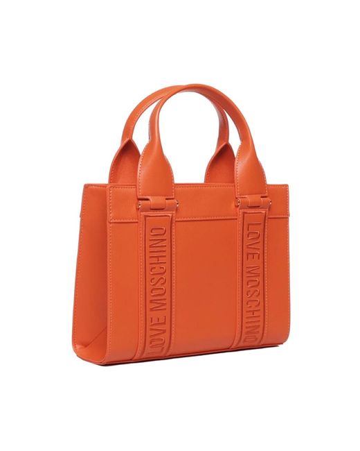 Love Moschino Orange Tote Bags