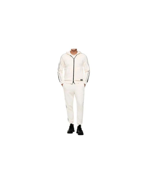 EA7 Broeken ,Katoen Slim Fit Broek in het Natural voor heren