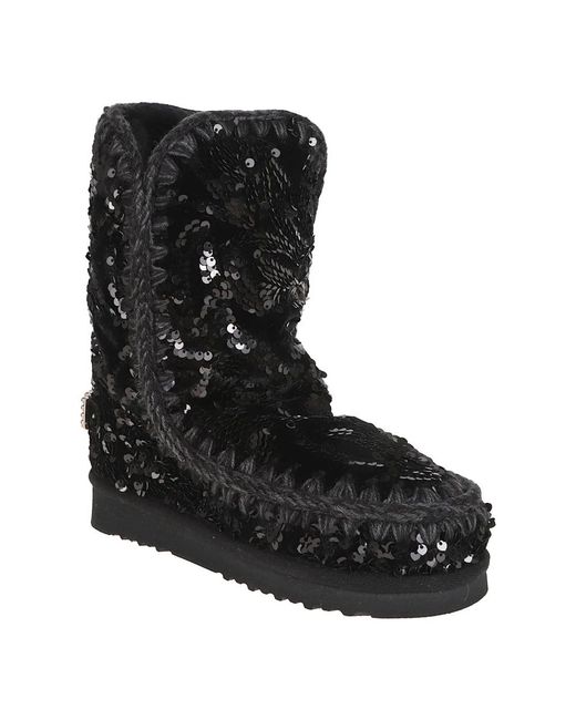 Mou Black Winter Boots