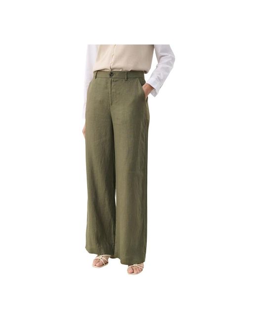 Part Two Green Wide Trousers
