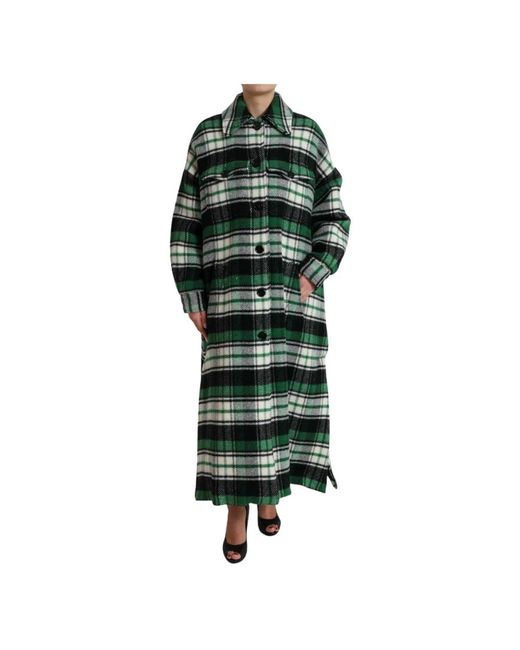 Dolce & Gabbana Green Single-Breasted Coats