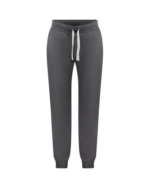 North Sails Broeken ,Grijs ,Katoen Zwarte Katoenen Sportbroek Met Applicatie in het Gray voor heren