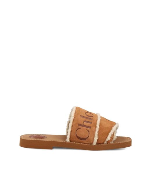 Chloé Sliders in het Brown