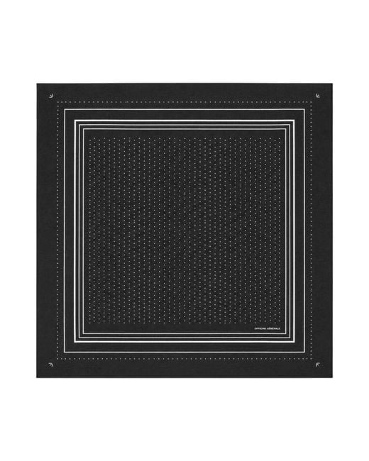 Officine Generale Black Winter Scarves for men