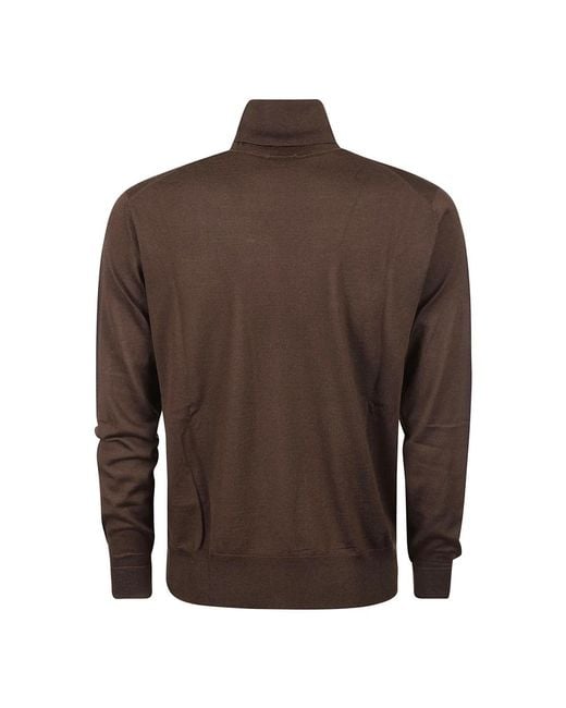PT Torino Brown Turtlenecks for men
