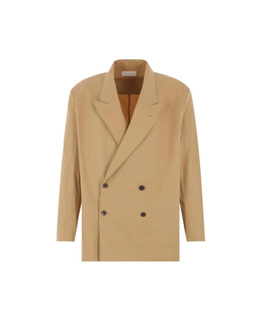 Dries Van Noten Jassen ,Stijlvolle Caplans Mode Accessoires Collectie in het Natural voor heren
