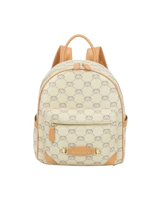 Braccialini Natural Monogram Rucksack