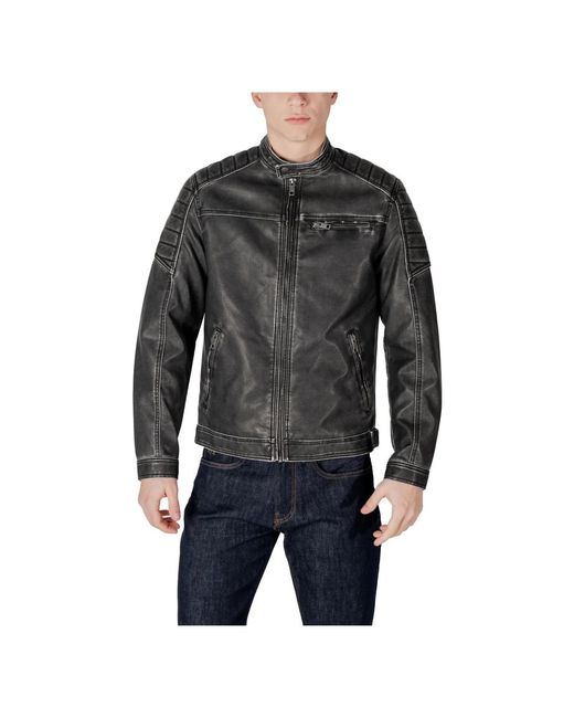 Jack & Jones Leather Jackets in het Black voor heren