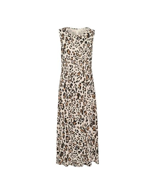 Part Two Natural Leopardenmuster Kleid Thelmapw Dr