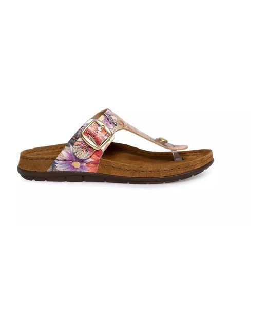 Flat sandals Rohde de color Brown