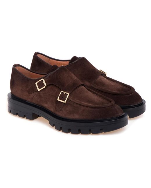 Santoni Brown Flat Shoes