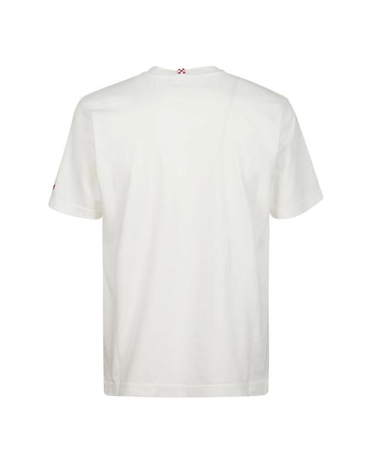 Mc2 Saint Barth Weißes baumwoll-t-shirt mit seitenprint in White für Herren
