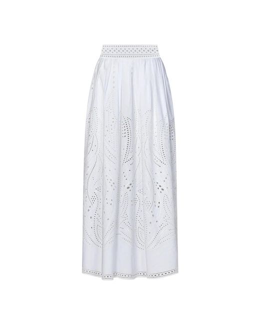 Alberta Ferretti White Midi Skirts