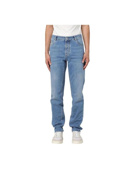 Brunello Cucinelli Slim-Fit Jeans in het Blue voor heren