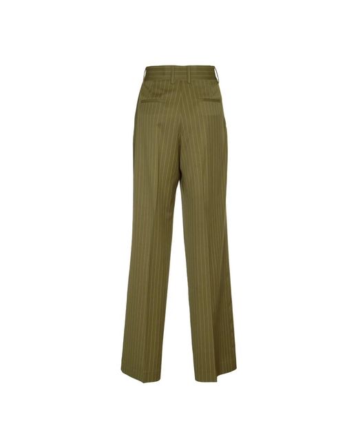 MSGM Green Wide Trousers