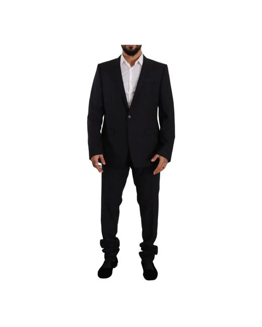 Dolce & Gabbana Black Single Breasted Suits for men