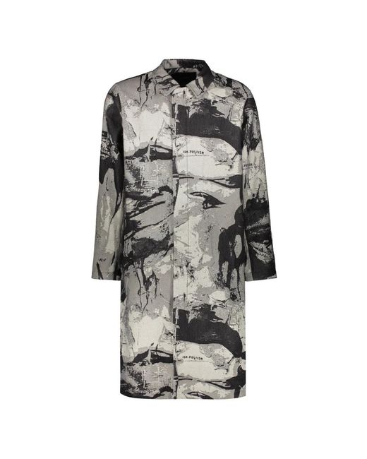 ISO.POETISM Gray Single-Breasted Coats for men