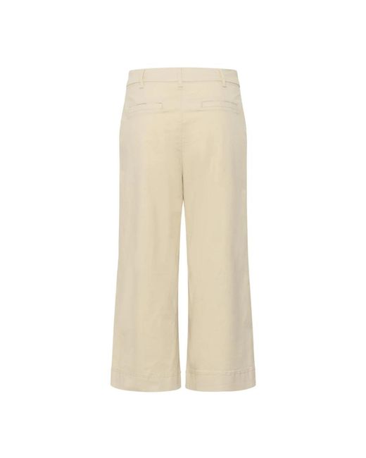 Cropped Trousers Part Two de color Natural