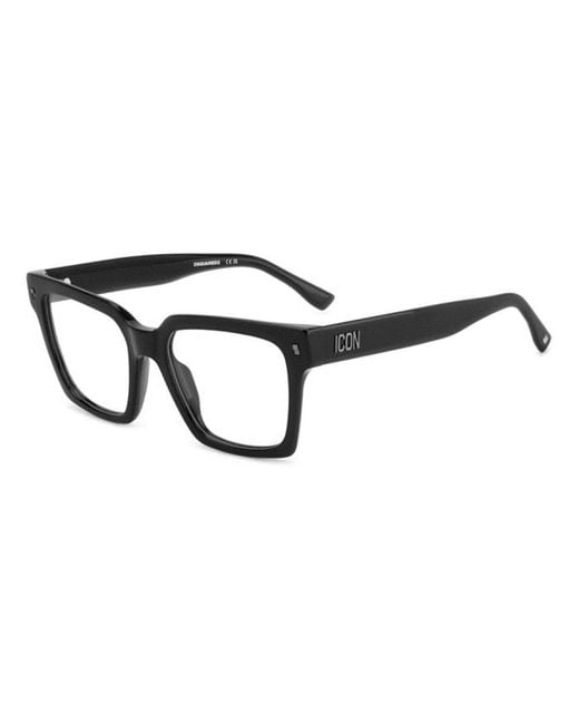 Icon 0019 occhiali nero di DSquared² in Black
