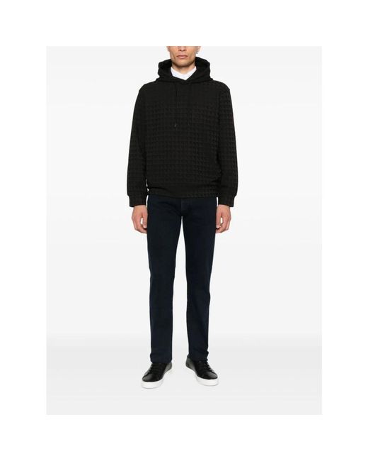 Emporio Armani Black Hoodies for men