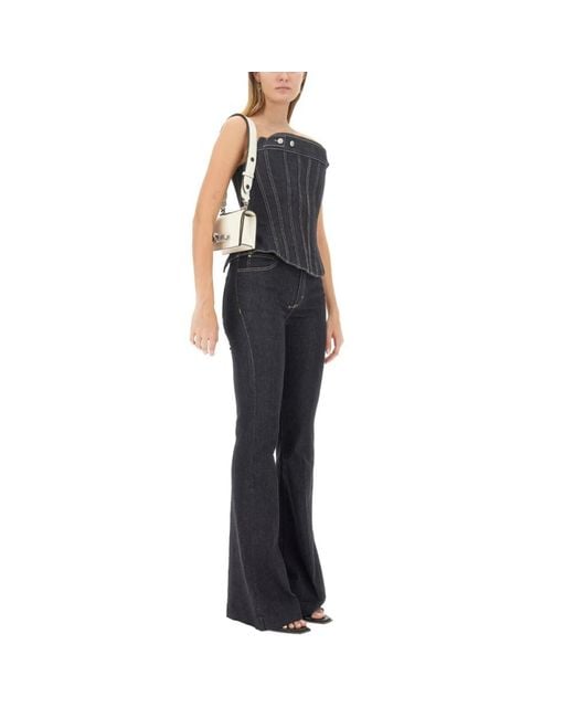 McQueen Black Sleeveless Tops
