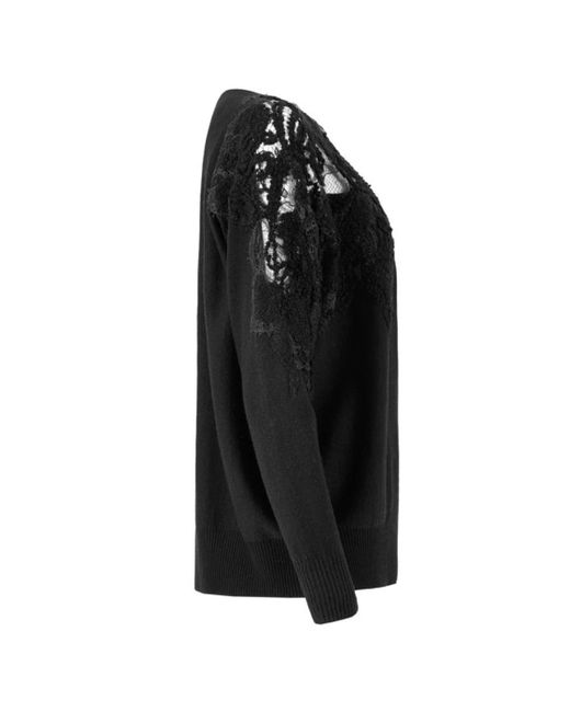 Round-Neck Knitwear D.exterior de color Black