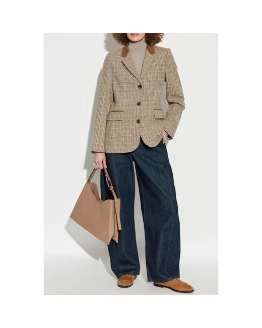Rag & Bone Jassen ,Wol Geruite Patroon Blazer in het Natural