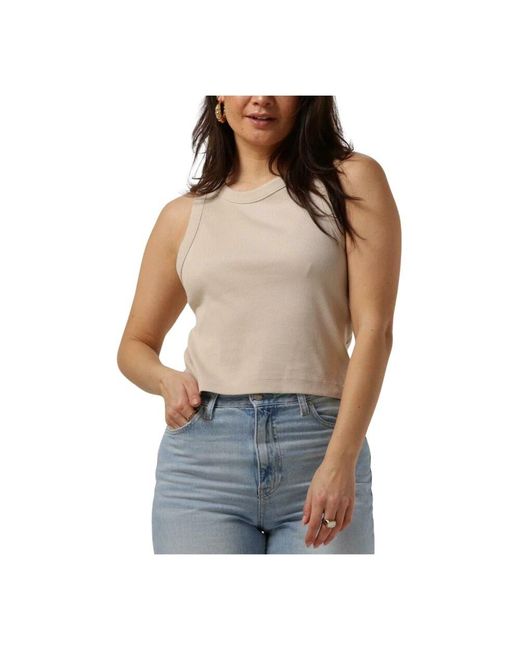 Calvin Klein Blue Geripptes Tanktop