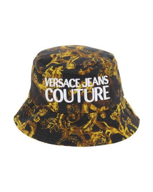 Versace Jeans Couture Barock eimer hut schwarz gold in Green für Herren