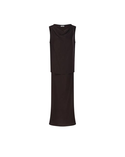 P.A.R.O.S.H. Kleedjes ,Bruin ,Elegante Bruine Blouse in het Brown