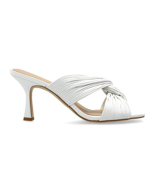 Michael Kors White Heeled Mules