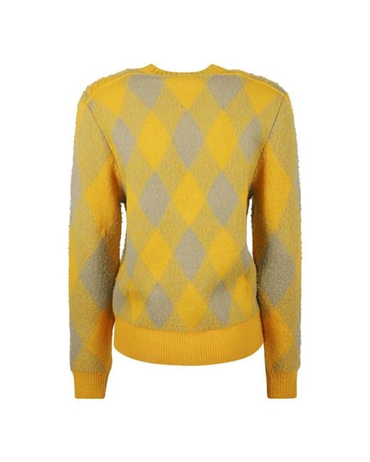 Burberry Truien & Vesten ,Veelkleurig ,Wol Cardigan in het Yellow