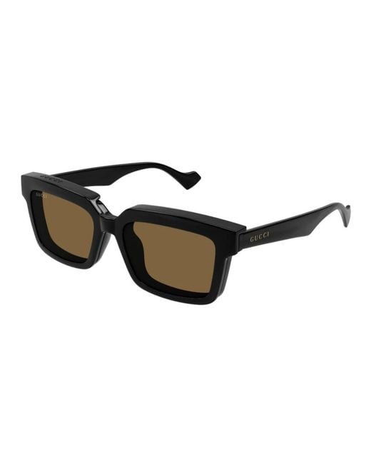Gucci Accessoires ,Zwart ,Magnetische Clip-On Zonnebril in het Black voor heren