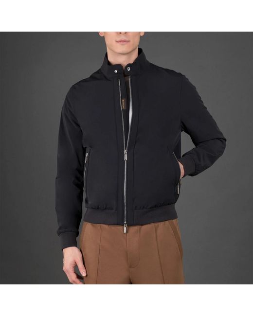Moorer Alberti Kn Bomber Jacket in het Black voor heren