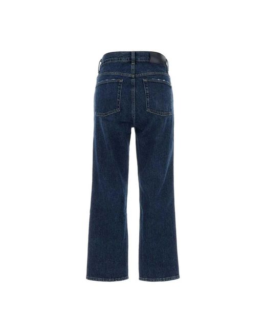 7 For All Mankind Blue Stretch Denim Logan Jeans