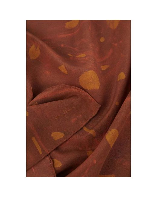 Cortana Brown Silk Scarves