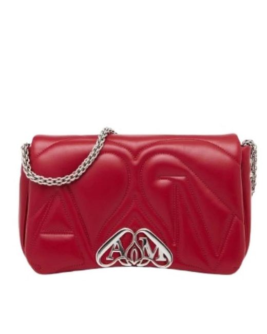 Alexander McQueen Red Shoulder Bags