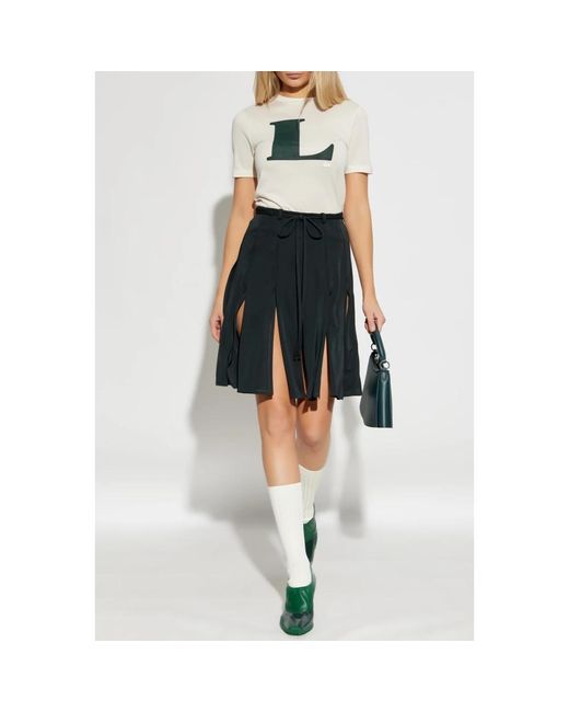 Lacoste Rokken ,Groen ,Polyester Runway Fluid Geplooide Rok in het Black