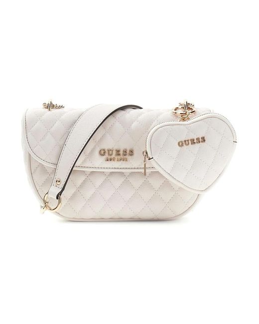Guess White Cross Body Bags