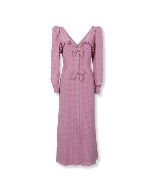 Alessandra Rich Purple Midi Dresses