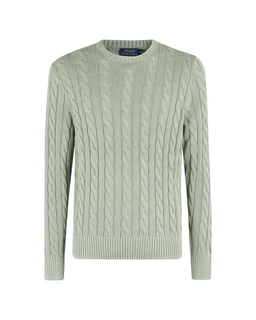 Round-Neck Knitwear Polo Ralph Lauren de hombre de color Green