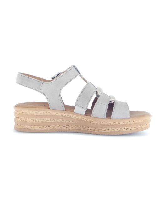 Gabor Schoenen ,Grijs ,Grijze Sandaal Collectie in het White