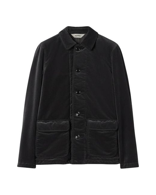 Aspesi Jassen ,Grijs ,Tadao Jacket in het Black voor heren