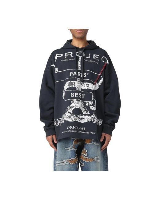 Y. Project Blue Hoodies for men