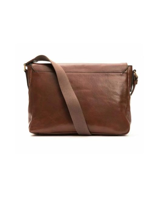 The Bridge Braune Leder Messenger Tasche Für Männer in Brown für Herren