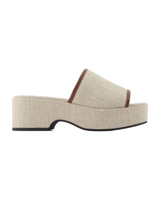 CAREL PARIS White Heeled Mules