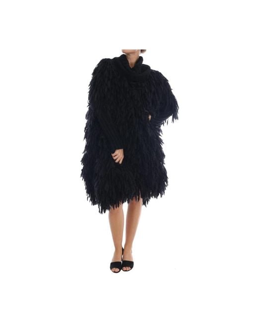 Dolce & Gabbana Black Faux Fur & Shearling Jackets