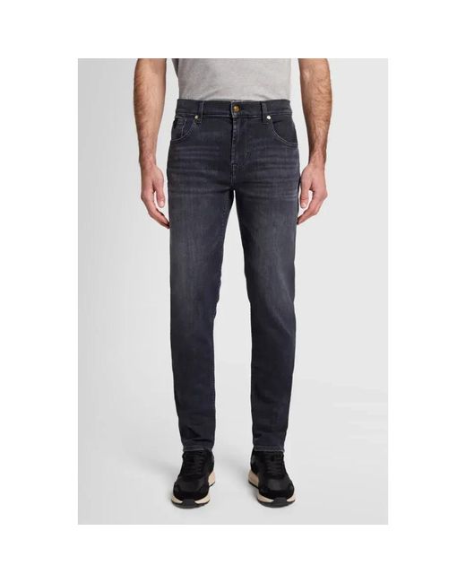 7 For All Mankind Blue Slim-Fit Jeans for men