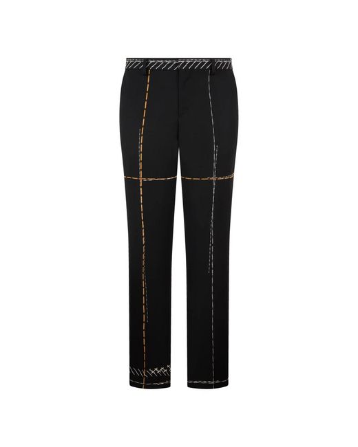 Moschino Black Straight Trousers for men